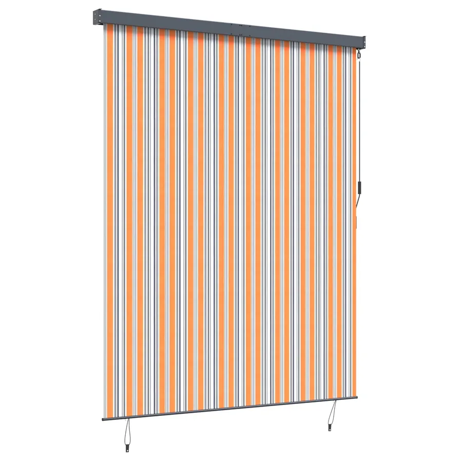Store enrouleur Jaune et Bleu 200 x 250 cm Tissu et Aluminium - 2