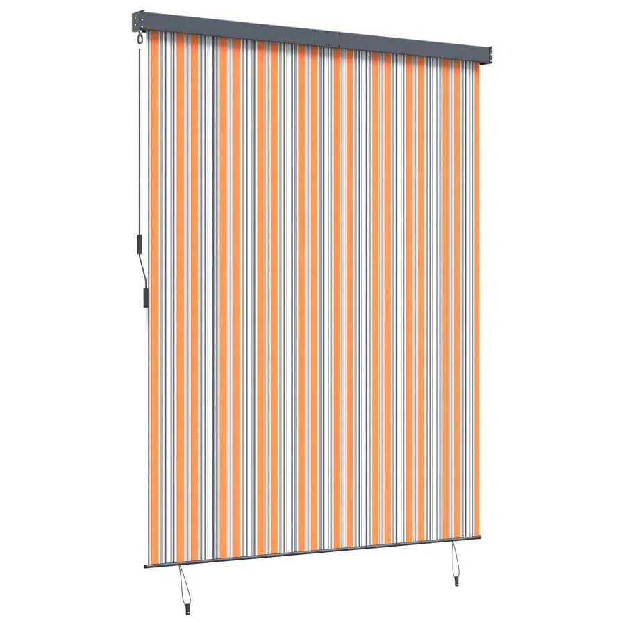 Store enrouleur Jaune et Bleu 200 x 250 cm Tissu et Aluminium - 3
