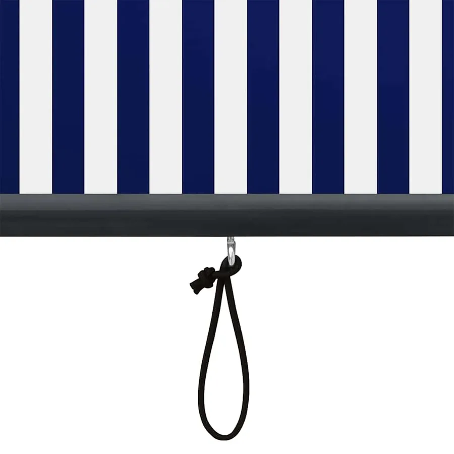 Store enrouleur Bleu et Blanc 180 x 250 cm Tissu et Aluminium - 5