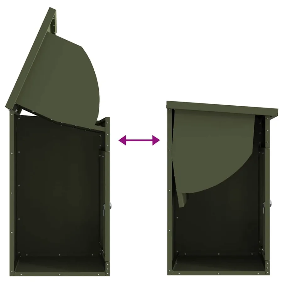 Boîte de dépôt de colis Vert olive 47,5 x 38 x 59 cm Acier - 10