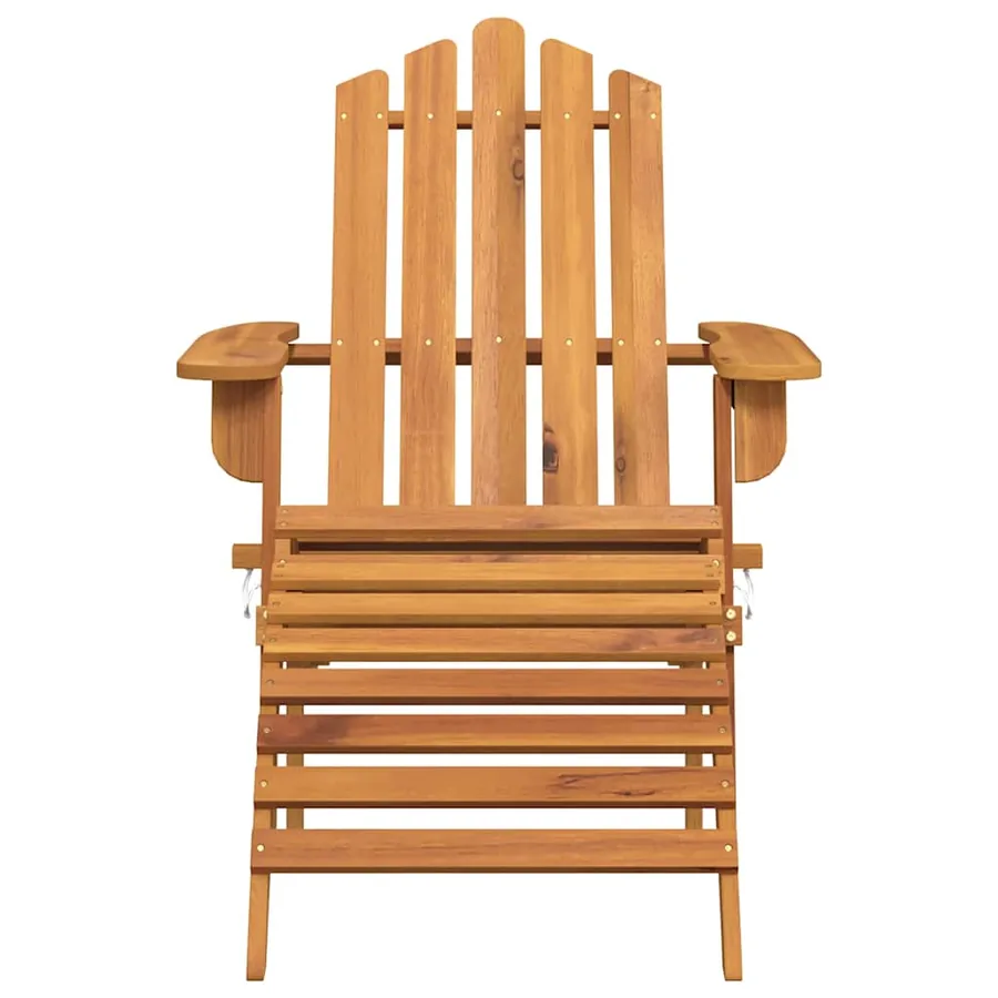 Chaise de jardin Adirondack et repose-pied Bois d'acacia massif - 4