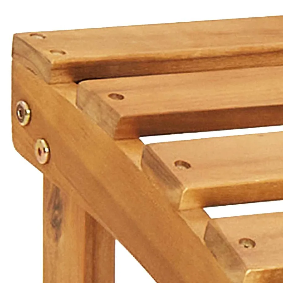 Chaise de jardin Adirondack et repose-pied Bois d'acacia massif - 8
