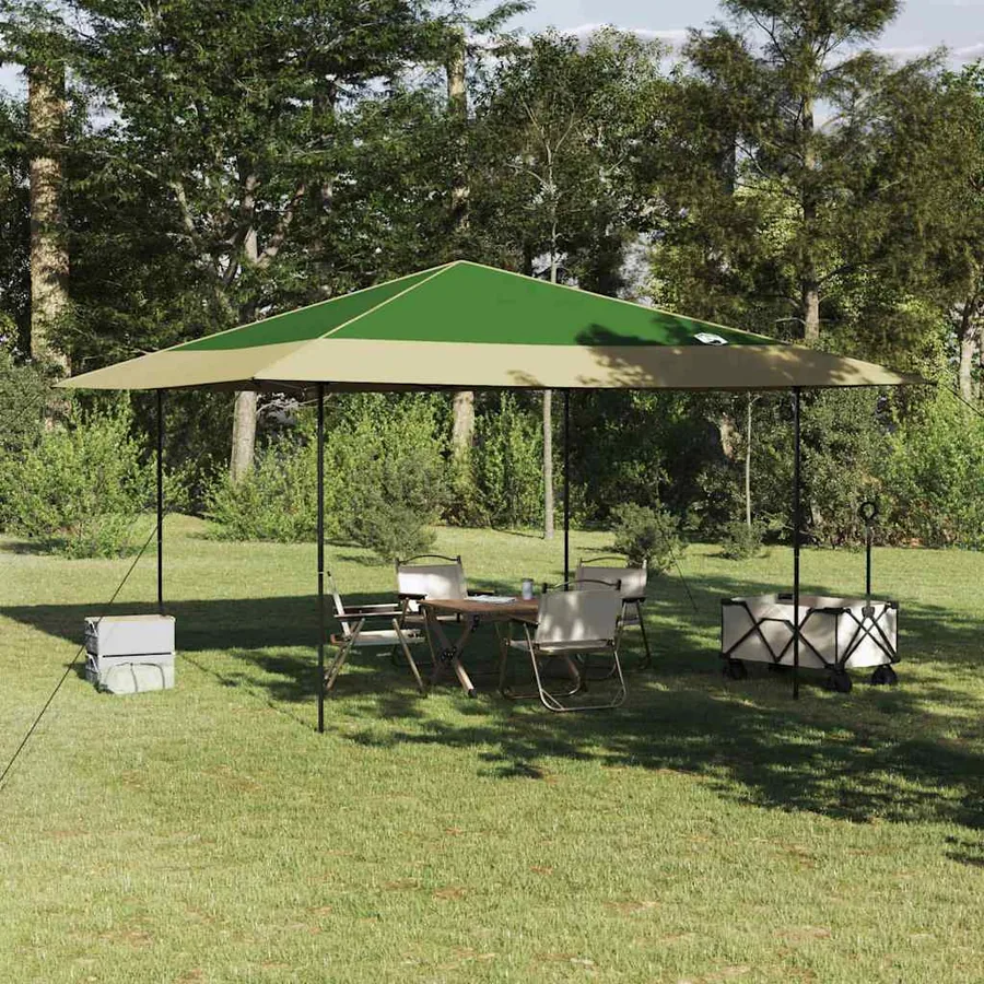 Tente à abri Vert 395 x 395 x 251 cm tissu - 3