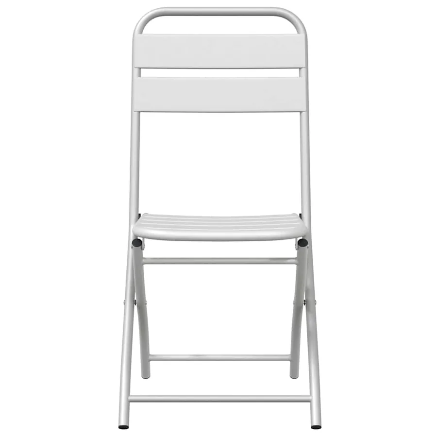 Chaise de jardin pliante 2 pcs Blanc 42 x 52 x 82 cm - 5
