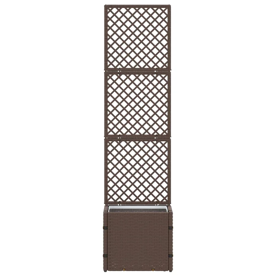Jardinière Treillis Marron 35 x 30 x 135 cm Métал - 3