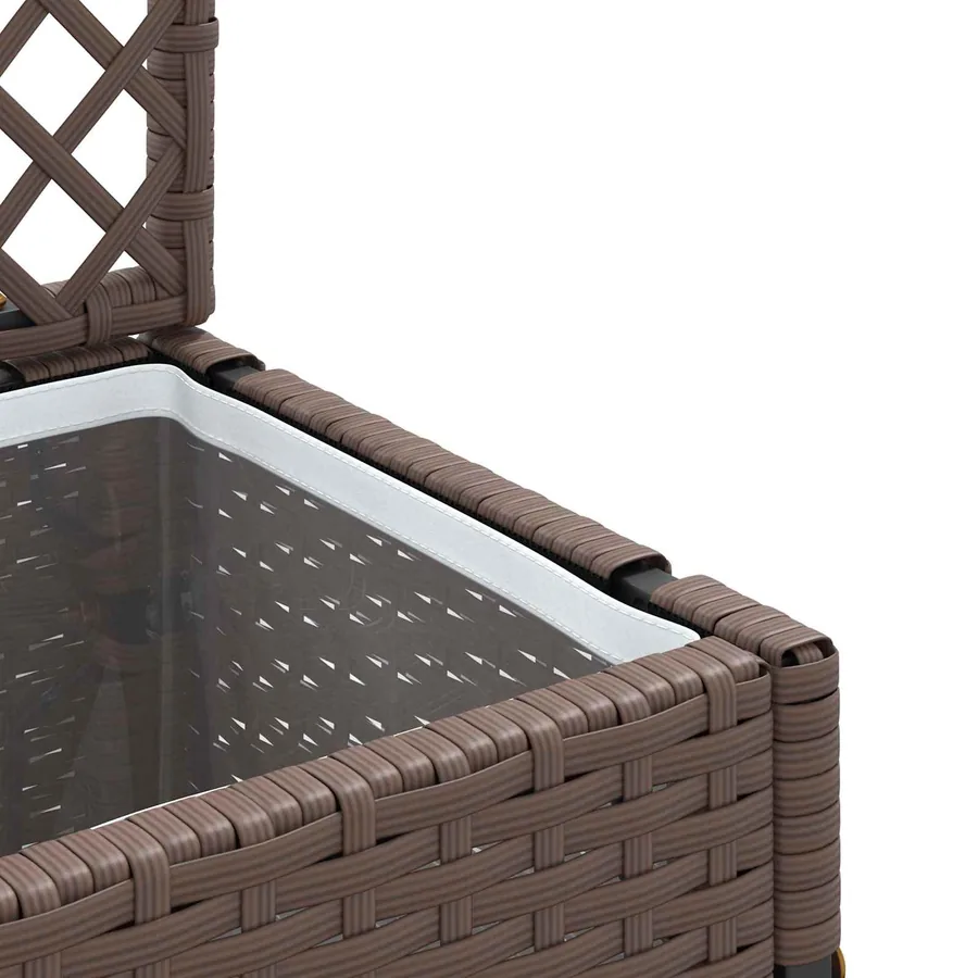 Jardinière Treillis Marron 35 x 30 x 135 cm Métал - 6