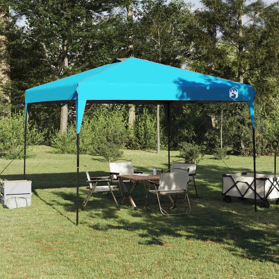 Tente à abri Bleu 290 x 290 x 251 cm tissu - 3