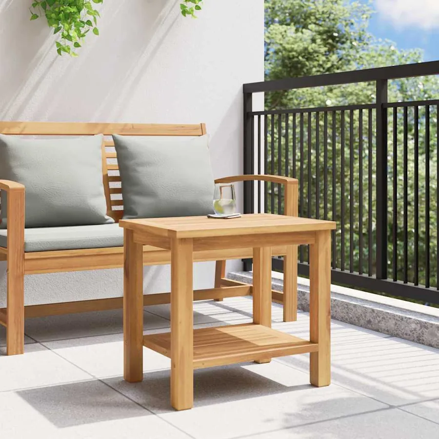 Table basse Marron 50 x 35 x 45 cm Bois de teck massif - 4