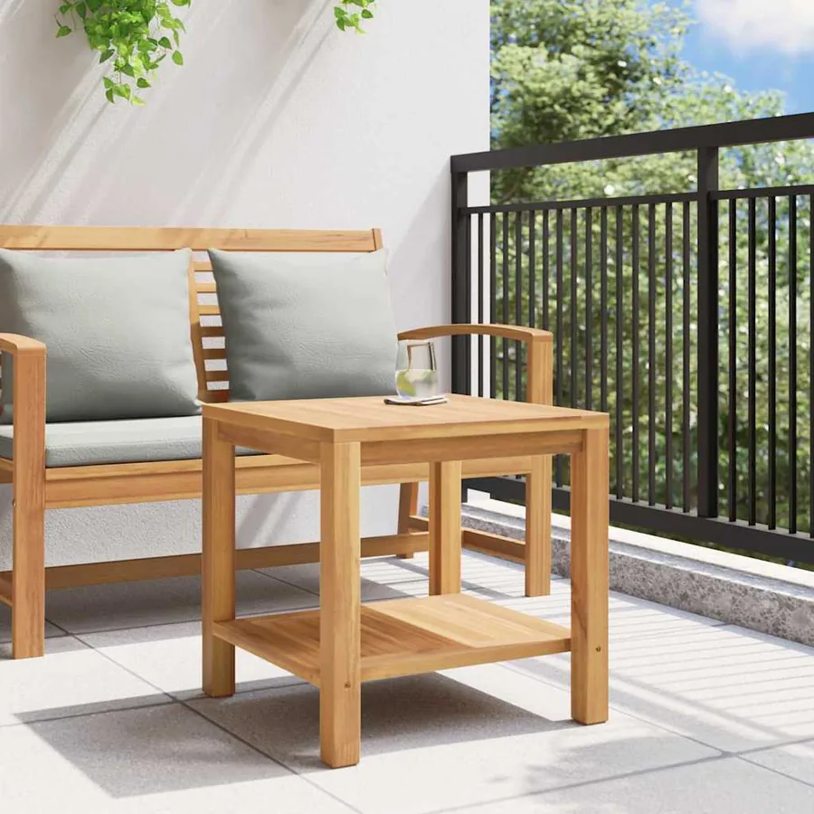 Table basse Marron 45 x 45 x 45 cm Bois de teck massif - 4