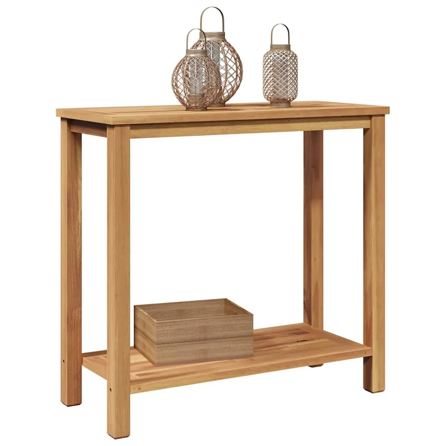 Table console Marron 80 x 35 x 75 cm Bois de teck massif - 3