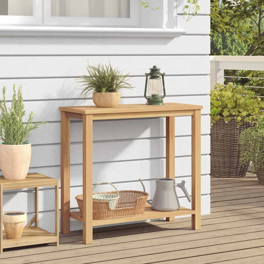 Table console Marron 80 x 35 x 75 cm Bois de teck massif - 4