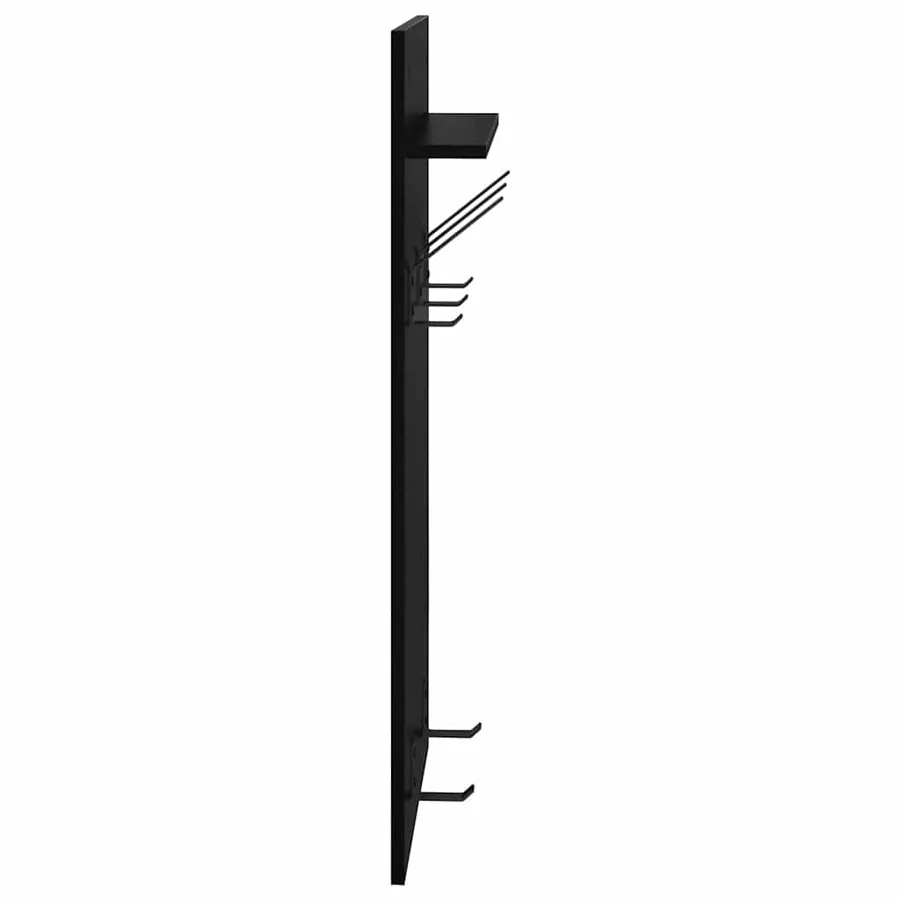 Porte-manteau mural avec étagère Chêne noir 40 x 10 x 90 cm - 6