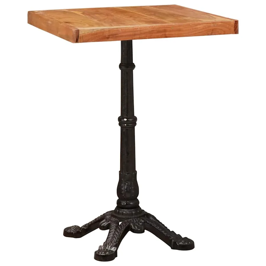 Table bistrot Marron 50 x 50 x 76 cm Bois d'Acacia Massif - 3