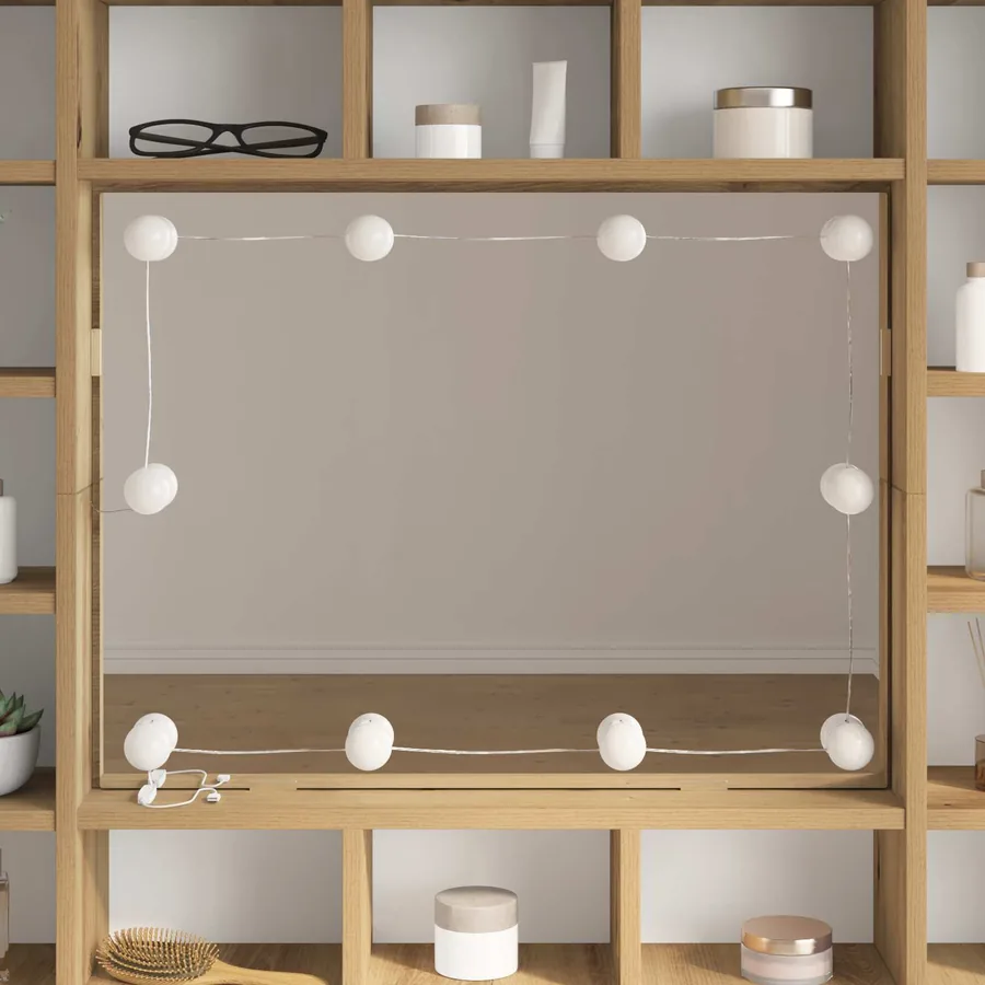 Lampes miroir 2 pcs Blanc 4.5 x 4.5 x 4.8 cm Plastique - 4