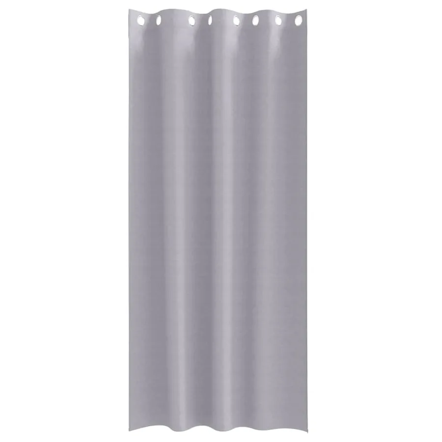 Rideaux occultants avec anneaux 2 pcs Gris métal 225 x 140 cm - 4