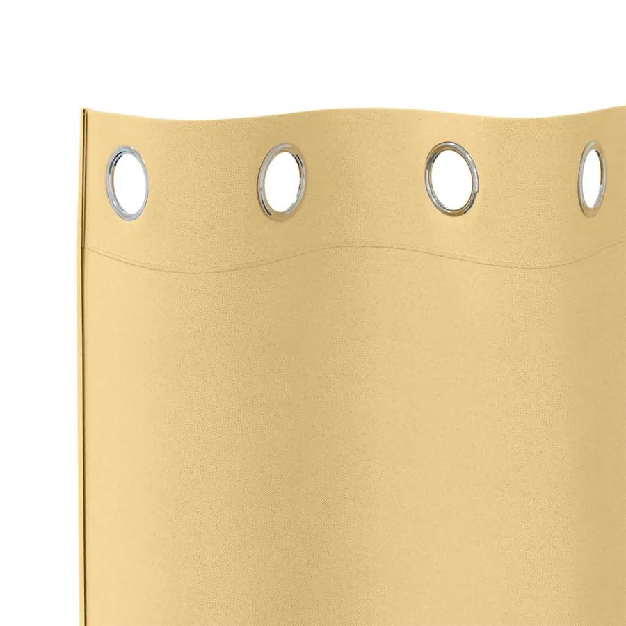 Rideaux occultants avec anneaux 2 pcs Beige 225 x 140 cm - 5