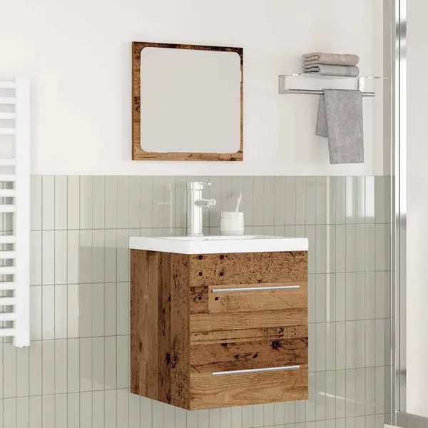 Ensemble de mobilier de salle de bain 2 pcs Bois Ancien