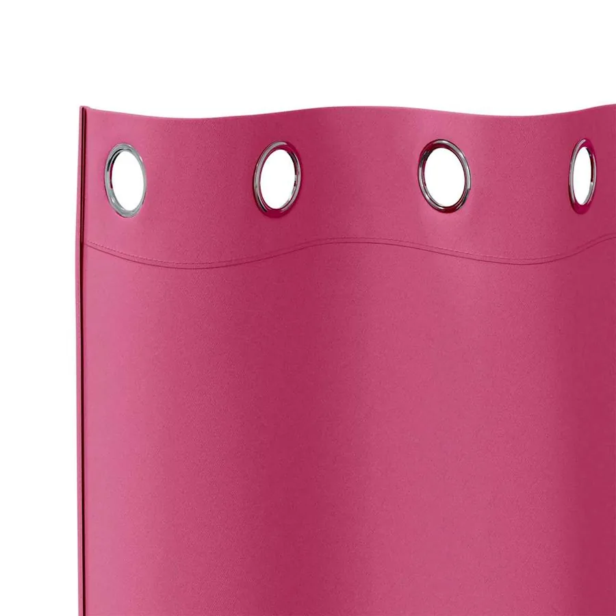 Rideaux occultants avec anneaux 2 pcs Rose vif 260 x 140 cm - 5