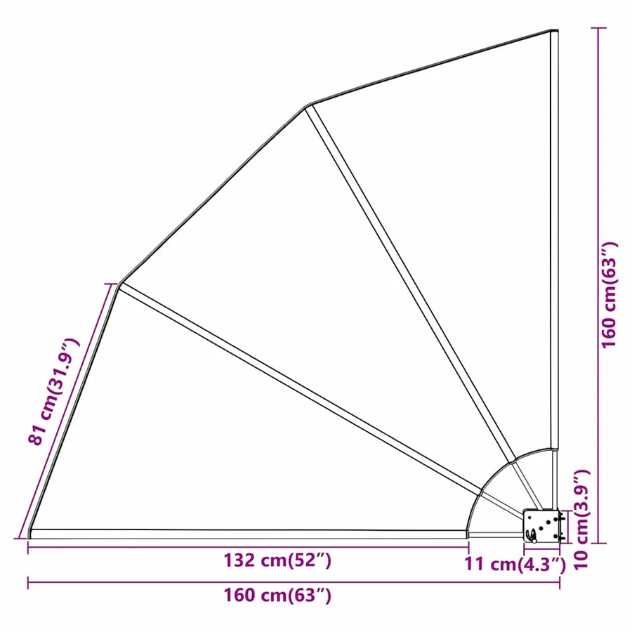 Écran de confidentialité pour balcon 160 x 160 cm Polyester - 10