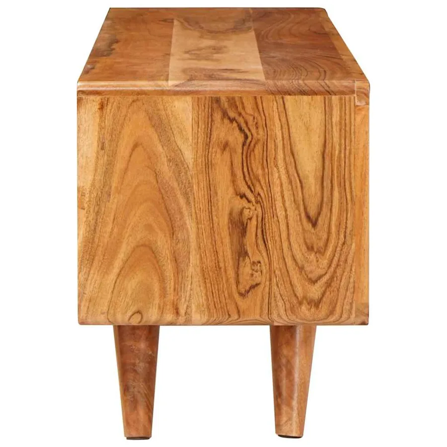 Meuble TV Marron 110 x 30 x 40 cm Bois d'Acacia Massif - 6