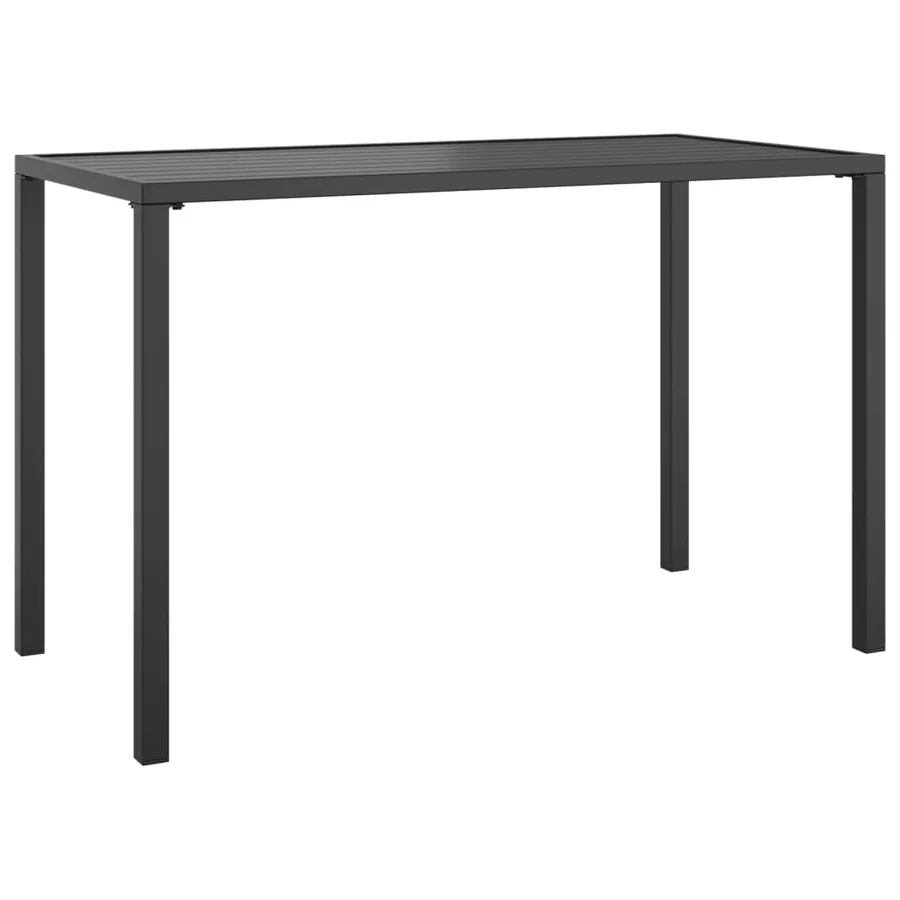 Table à manger de jardin anthracite 110x54x70 cm acier - 2