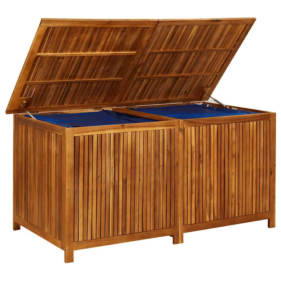 Boîte de rangement de jardin 150x80x75 cm Bois d'acacia solide - 7