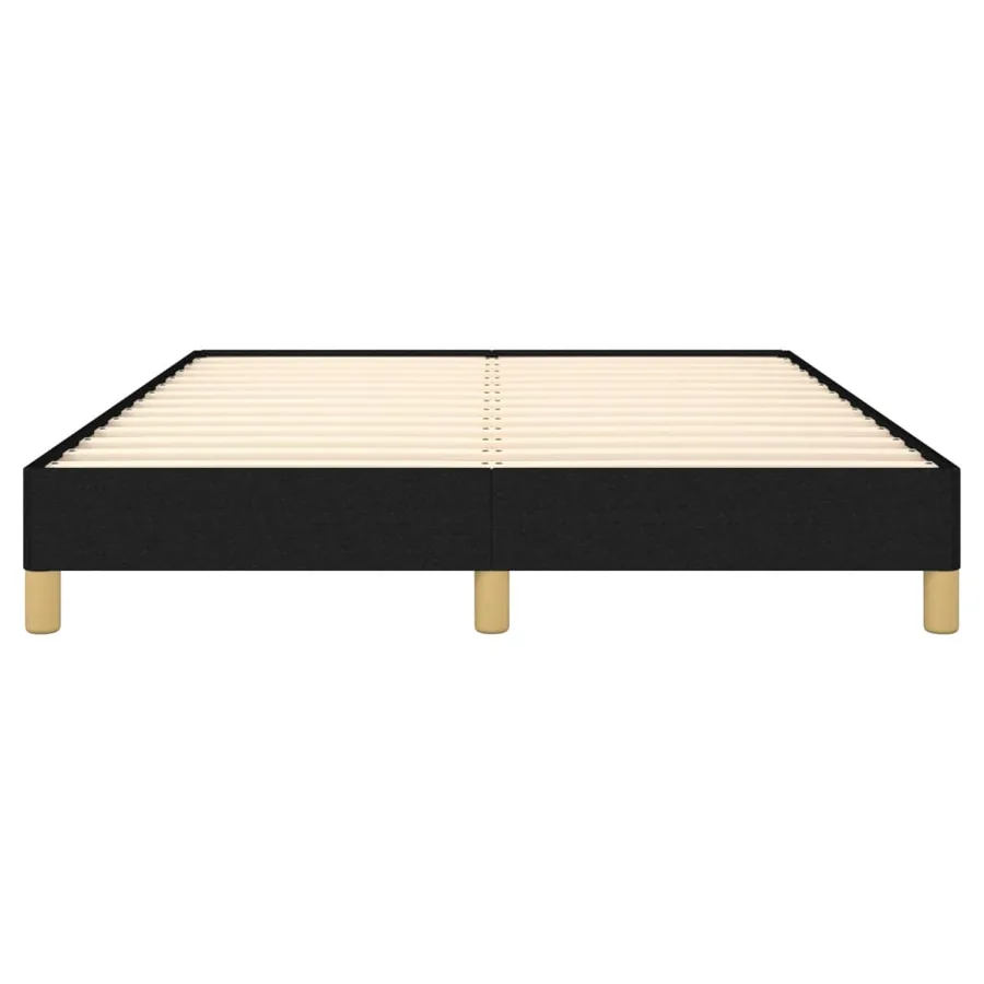 Cadre de lit sans matelas noir 140x190 cm tissu - 5