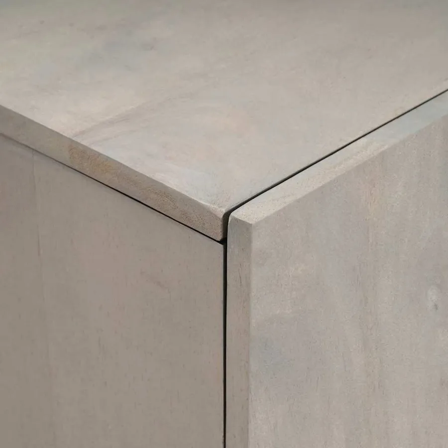 Haut Armoire Gris et Or 60 x 33 x 100 cm Bois de mangue massif - 7