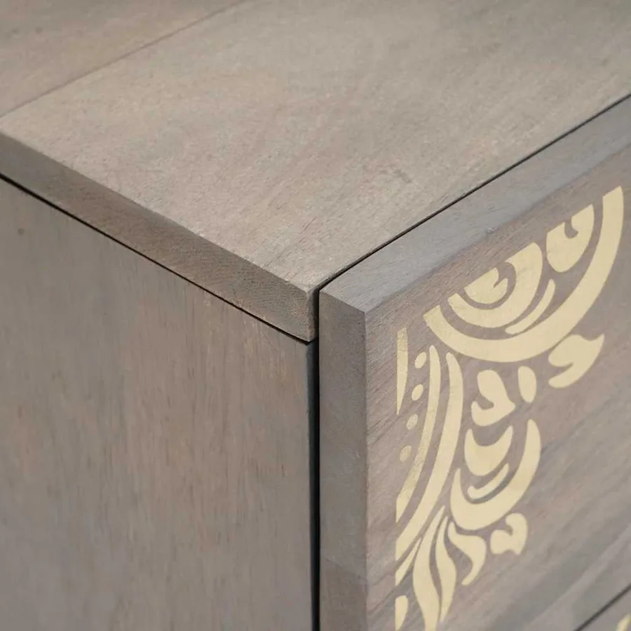 Cabinet de chevet avec tiroir 2 pcs Gris 40 x 33 x 46 cm - 7