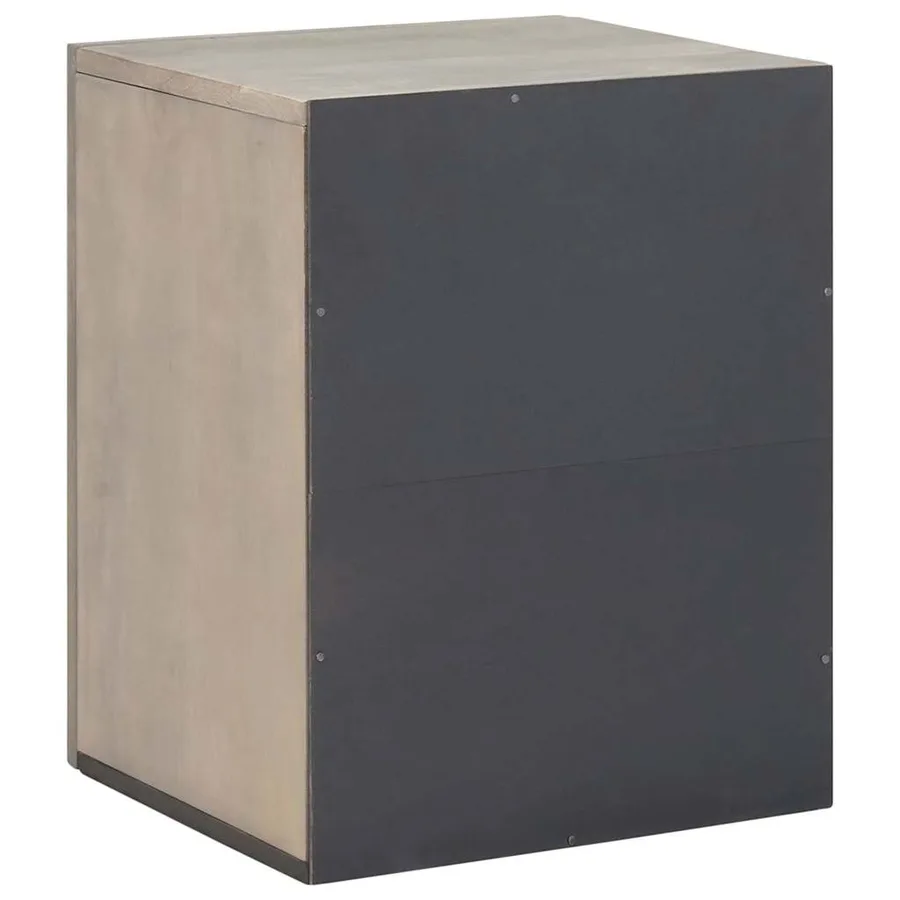 Meuble mural Gris 38 x 33 x 48 cm Bois de mangue massif - 5