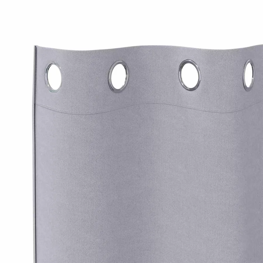 Rideaux occultants avec anneaux 2 pcs Gris métal 260 x 140 cm - 5