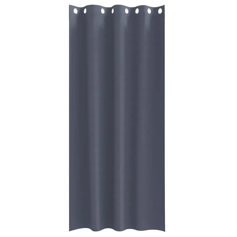Rideaux occultants avec anneaux 2 pcs Anthracite 245 x 140 cm - 4