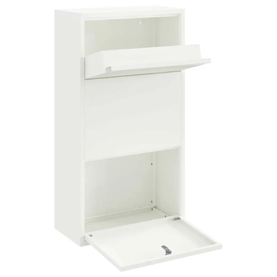 Boîte de dépôt de colis avec porte Blanc 44 x 22 x 82 cm Acier - 4