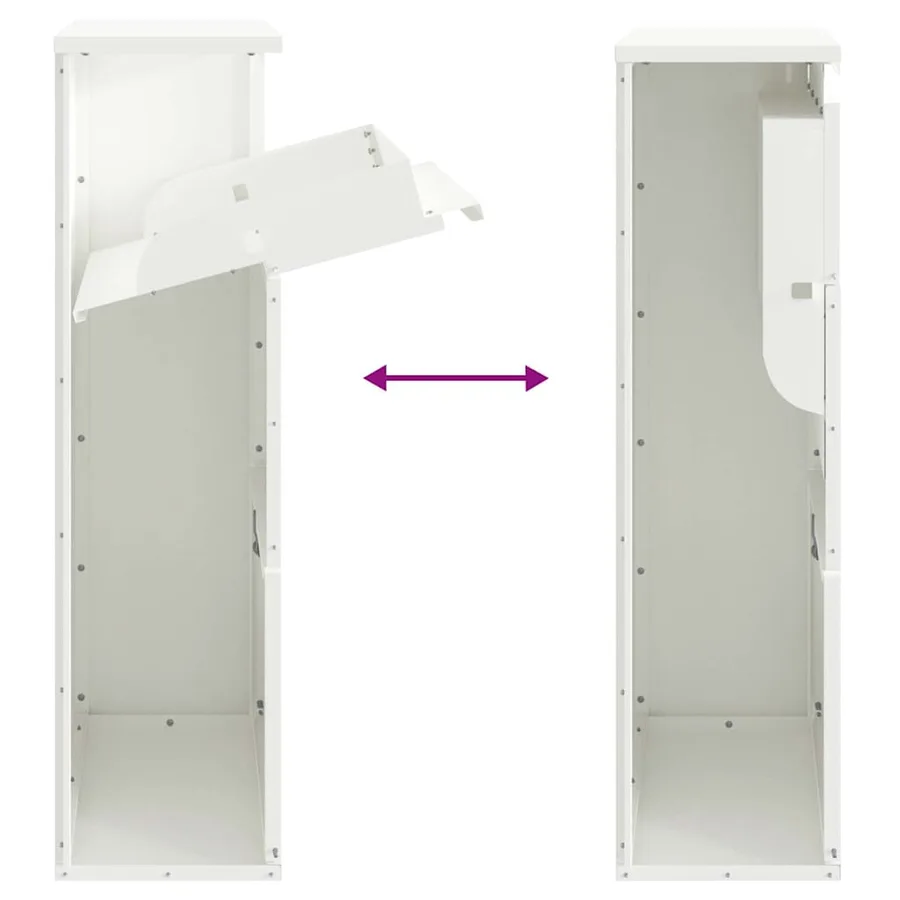 Boîte de dépôt de colis avec porte Blanc 44 x 22 x 82 cm Acier - 9