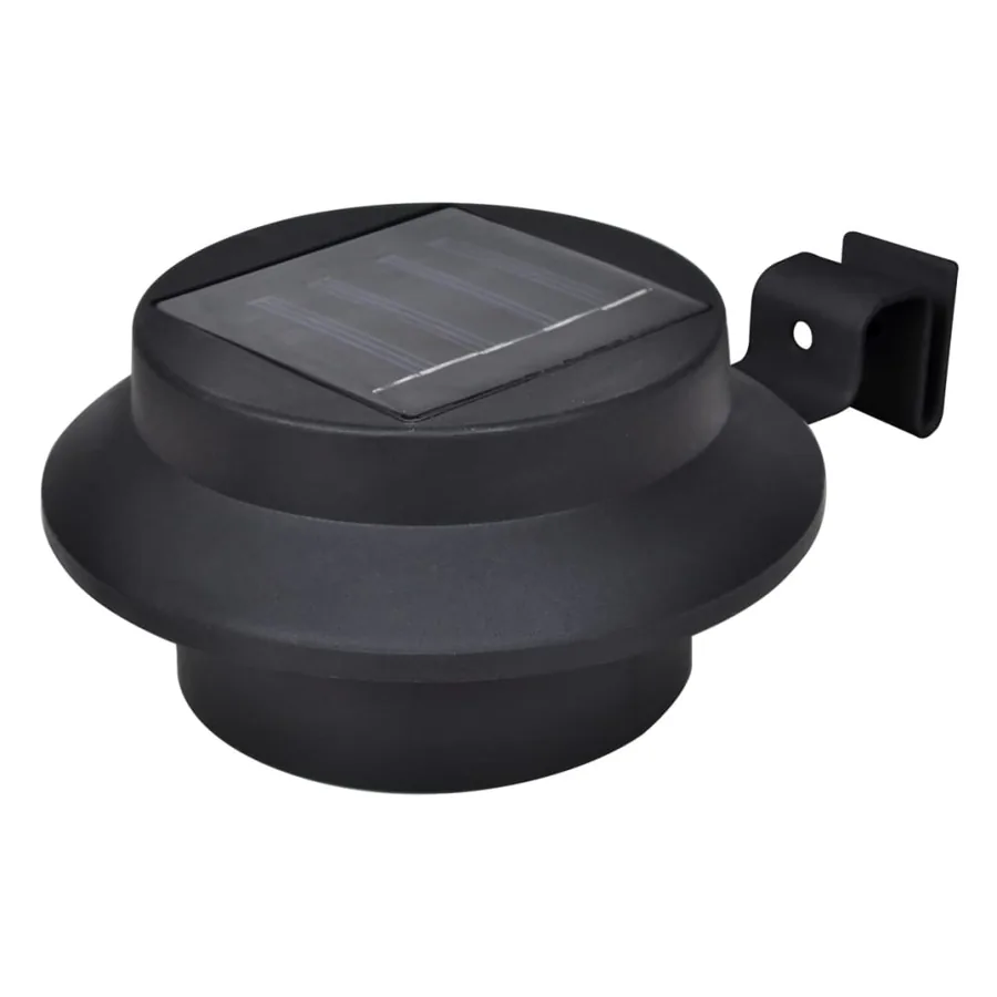 Lampes solaires à LED d'extérieur pour clôture 12 pcs Noir - 3