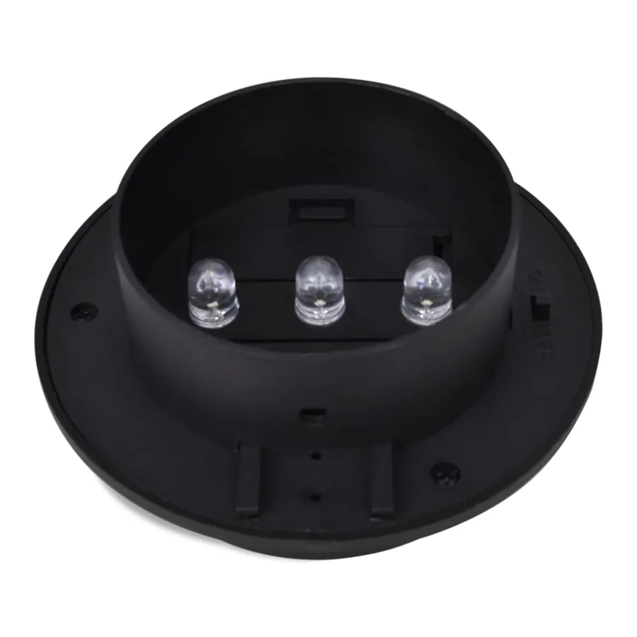 Lampes solaires à LED d'extérieur pour clôture 12 pcs Noir - 5