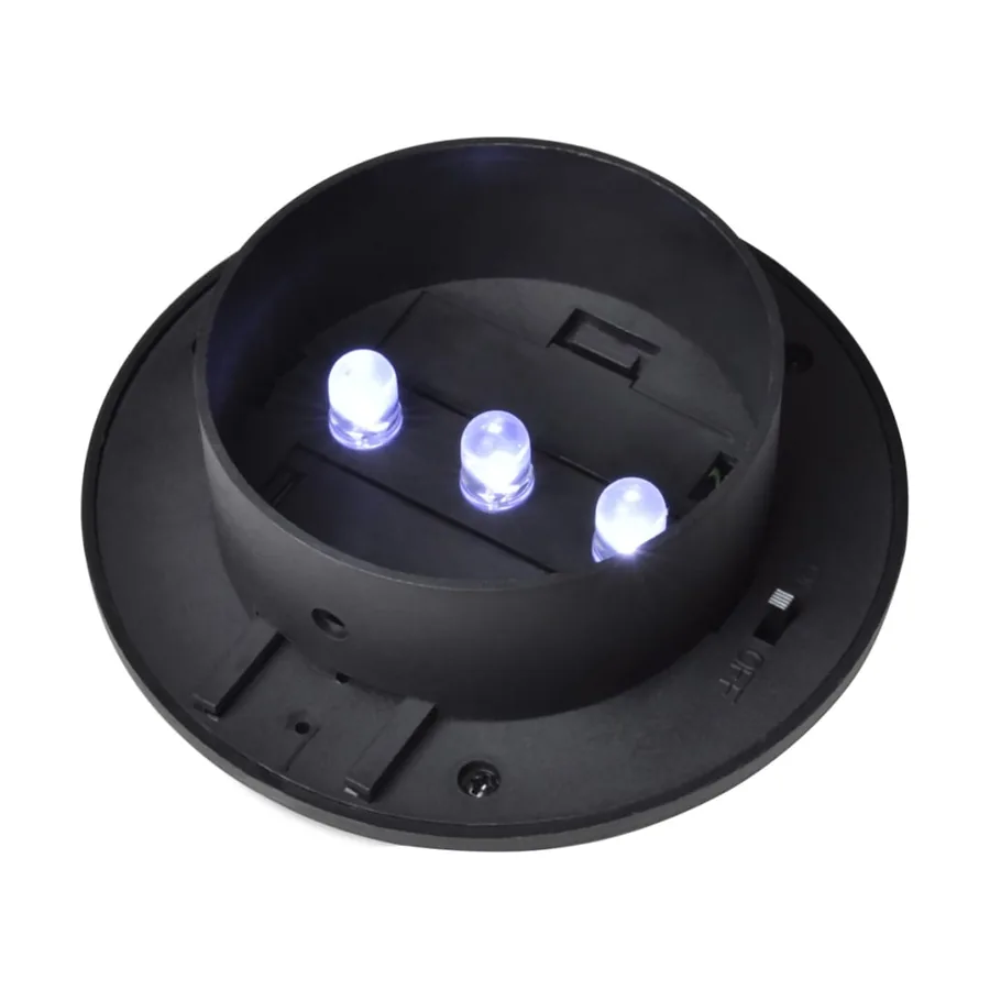 Lampes solaires à LED d'extérieur pour clôture 12 pcs Noir - 6