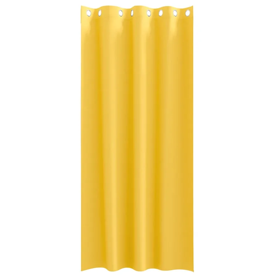 Rideaux occultants avec anneaux 2 pcs Jaune moutarde - 4