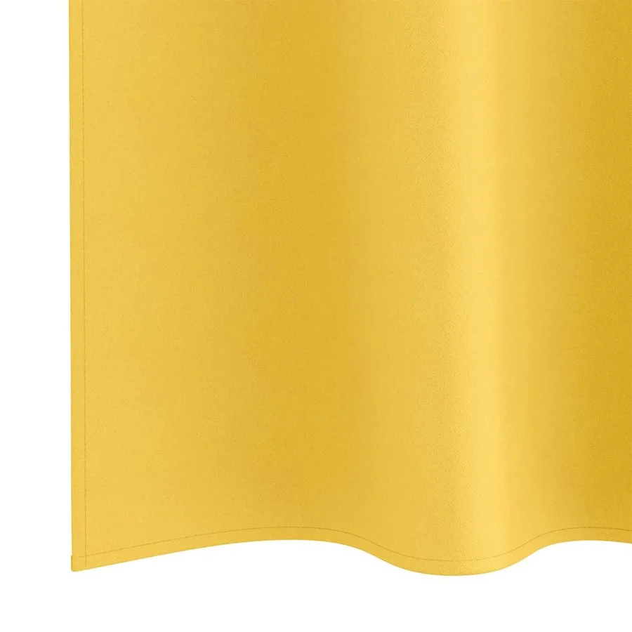 Rideaux occultants avec anneaux 2 pcs Jaune moutarde - 6