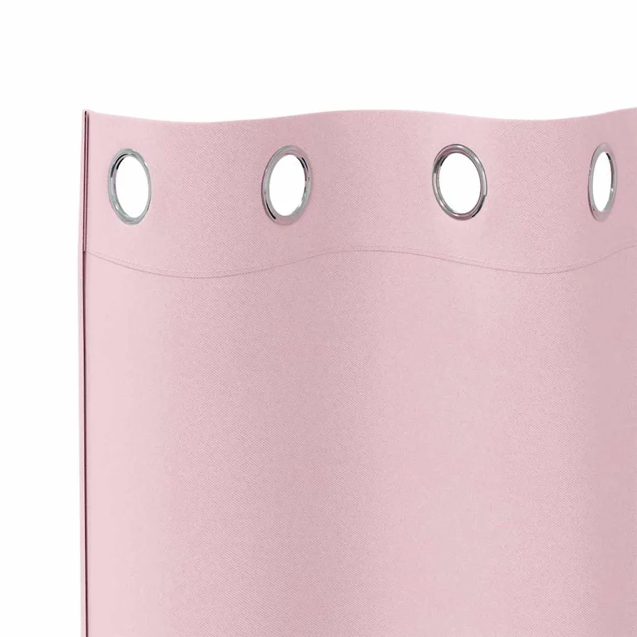Rideaux occultants avec anneaux 2 pcs Rose bébé 245 x 140 cm - 5