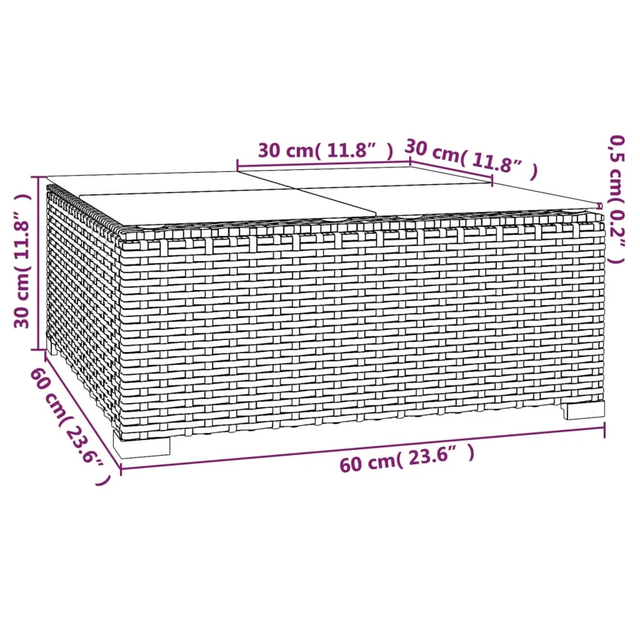 Salon de jardin 10 pcs avec coussins Résine tressée Gris - 9
