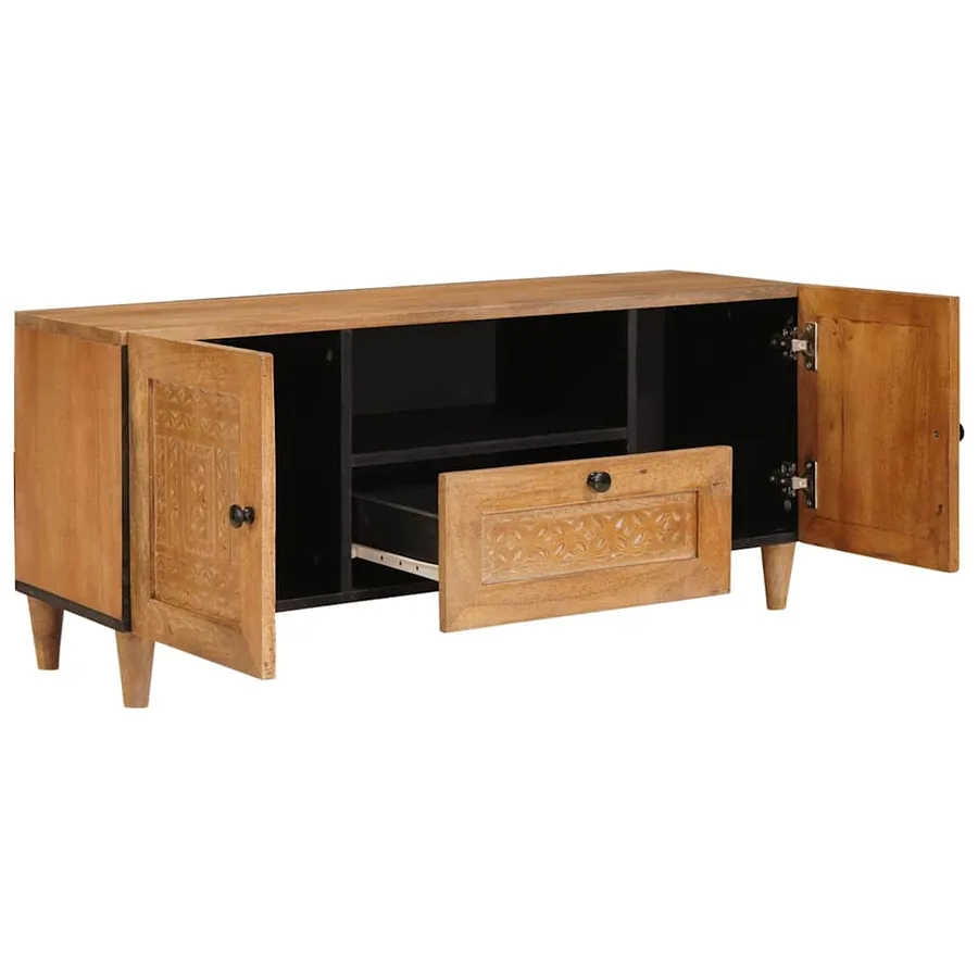 Unites TV Marron Clair 105 x 33 x 46 cm Bois d'ingénierie - 2