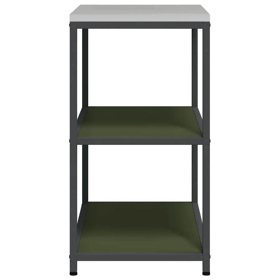 Rangement de cuisine HATTEM Vert olive 90 x 50 x 92 cm Acier - 7