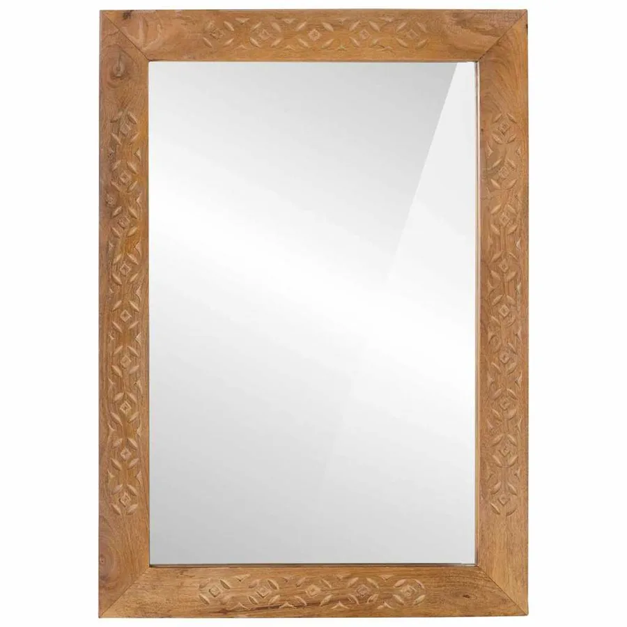 miroir mural 70 x 50 cm Bois d'ingénierie et verre - 2