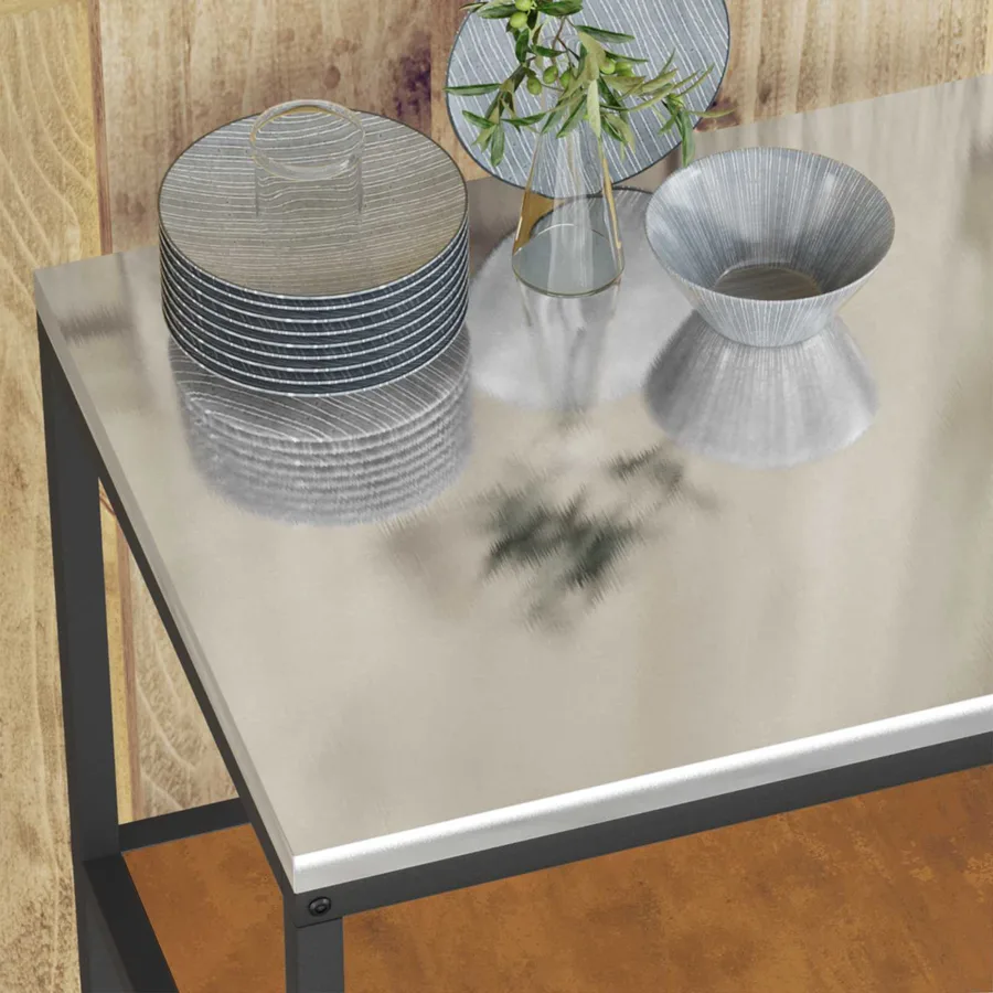 Rangement de cuisine HATTEM Rouillé 90 x 50 x 92 cm Acier - 5