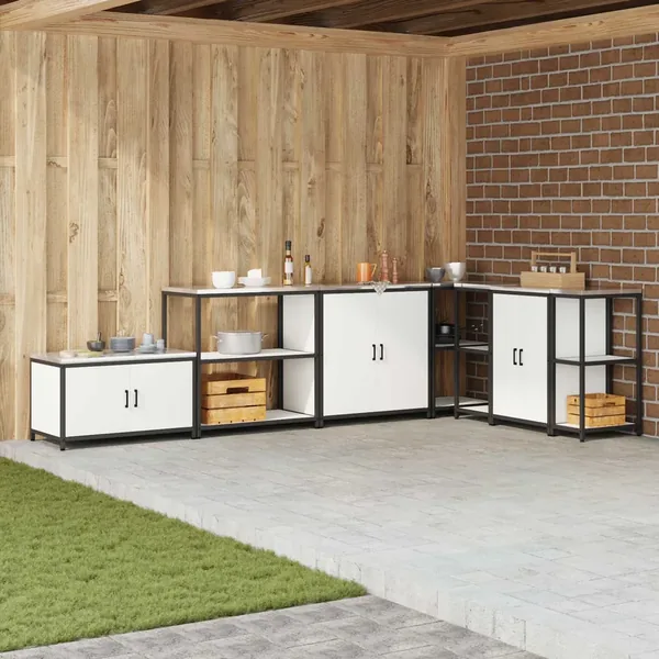 Rangement de cuisine HATTEM Blanc 90 x 50 x 92 cm Acier