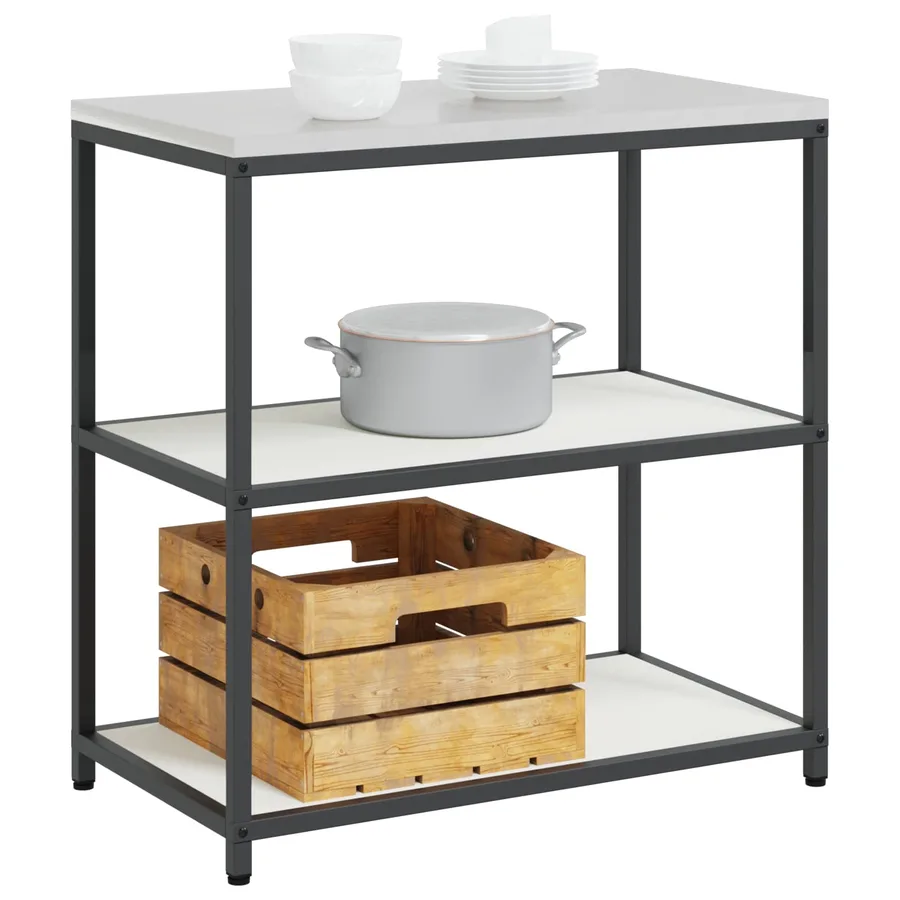 Rangement de cuisine HATTEM Blanc 90 x 50 x 92 cm Acier - 3