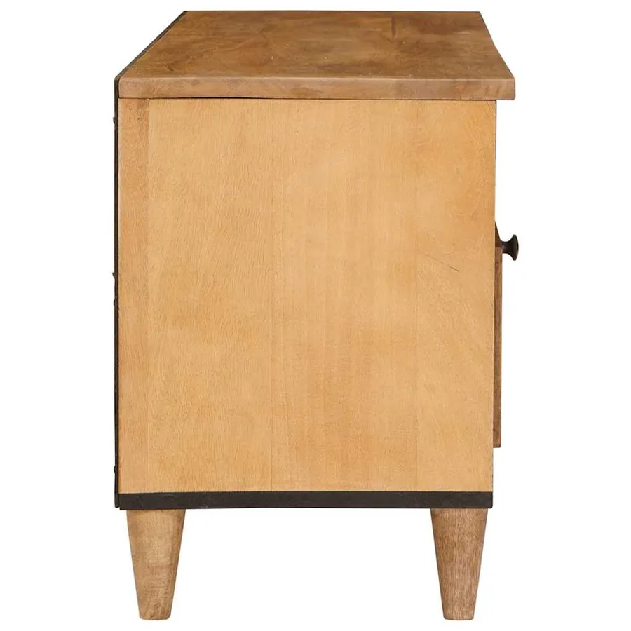 Meuble TV avec tiroir 100 x 33 x 46 cm Bois de mangue massif - 4