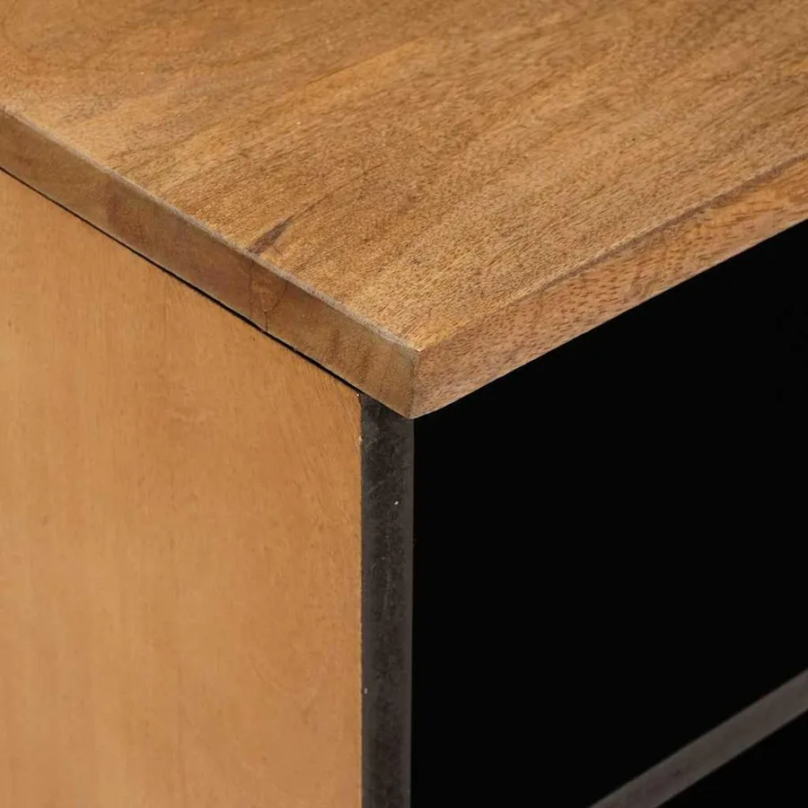 Meuble TV avec tiroir 100 x 33 x 46 cm Bois de mangue massif - 6