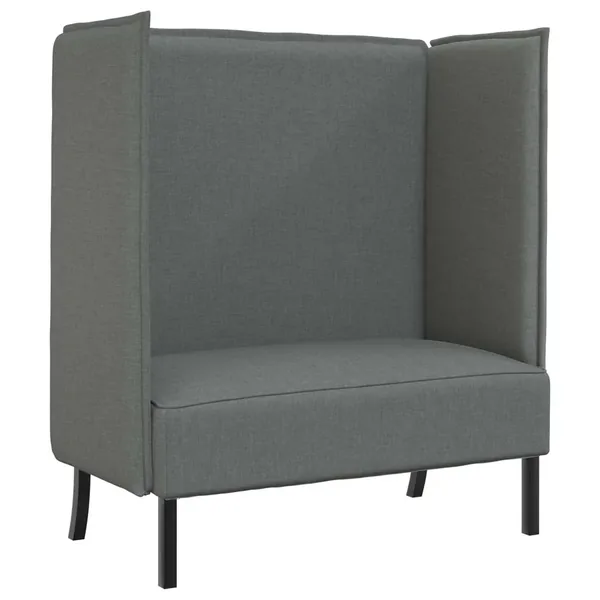 Canapé à Haut Dossier 101cm Gris foncé tissu